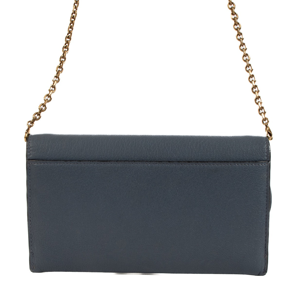Shop safe online at Labellov in Antwerp, Brussels and Knokke this 100% authentic second hand Christian Dior Blue Leather Long Saddle Wallet Clutch