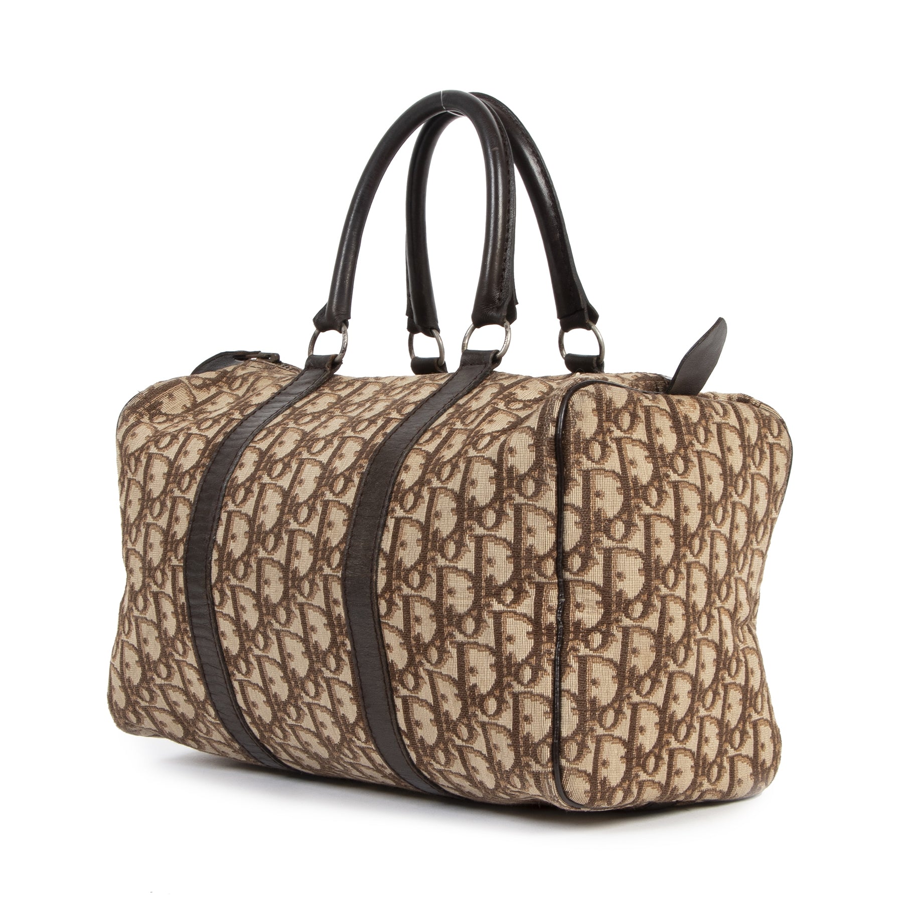Dior Brown Monogram Canvas Boston Bag kopen en verkopen