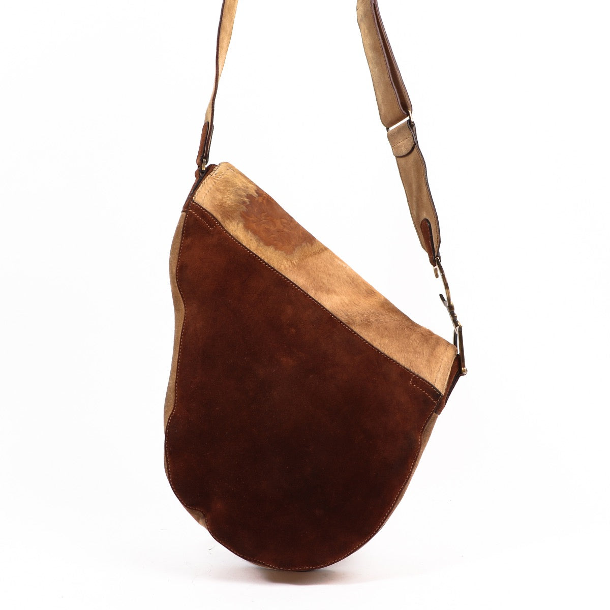 Sac Saddle vintage Christian Dior en daim marron édition limitée