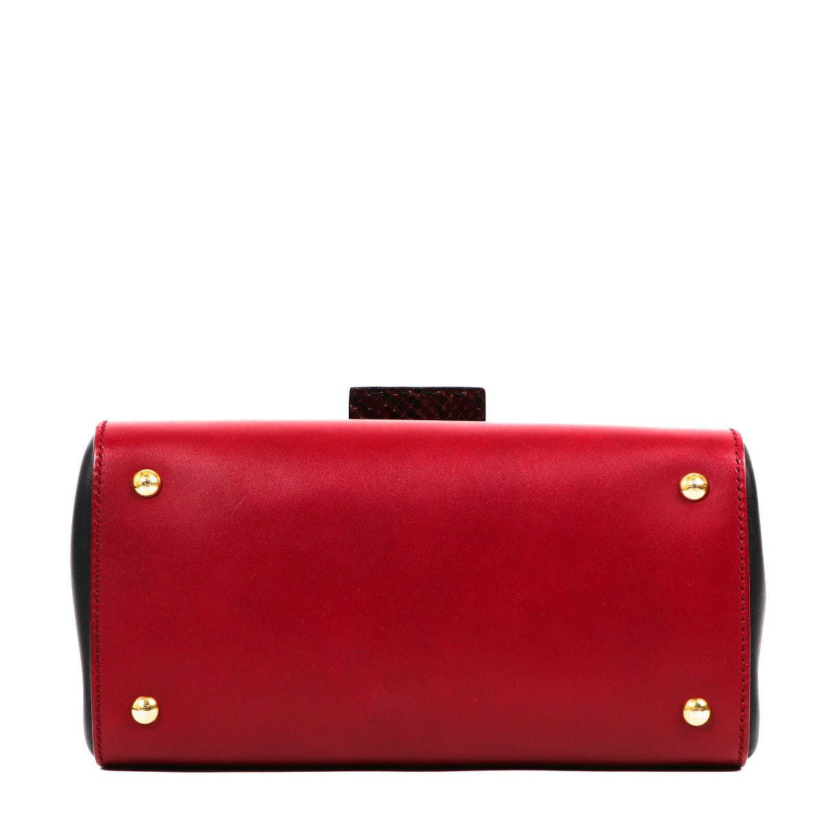 Fendi Rode Python Silvana Handtas