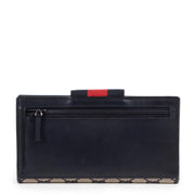Shop online second hand Gucci Blue Monogram Web Canvas Wallet.
