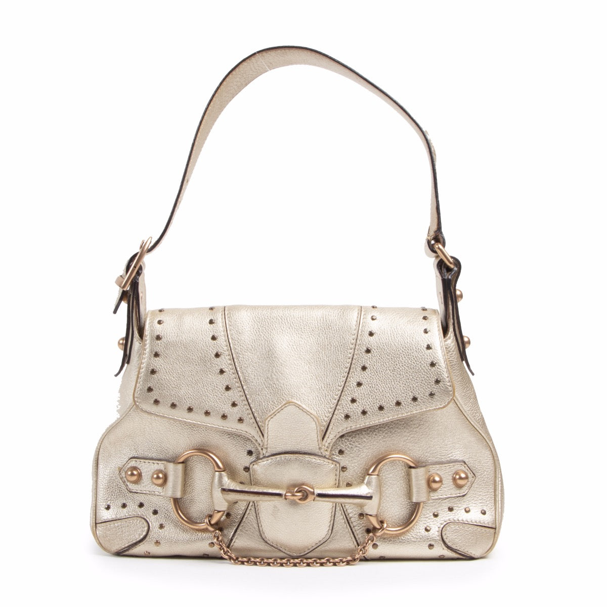 Gucci Gold Mini Horsebit Bag shop safe online Gucci Gold Mini Horsebit Bag