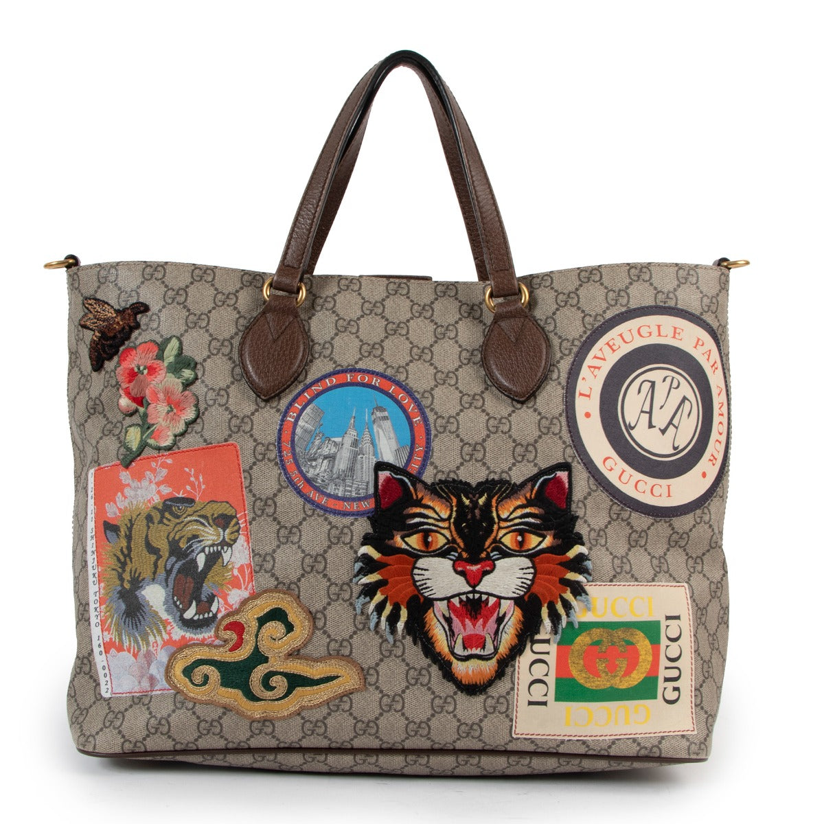 Gucci Courrier Soft GG Supreme Tote Bag