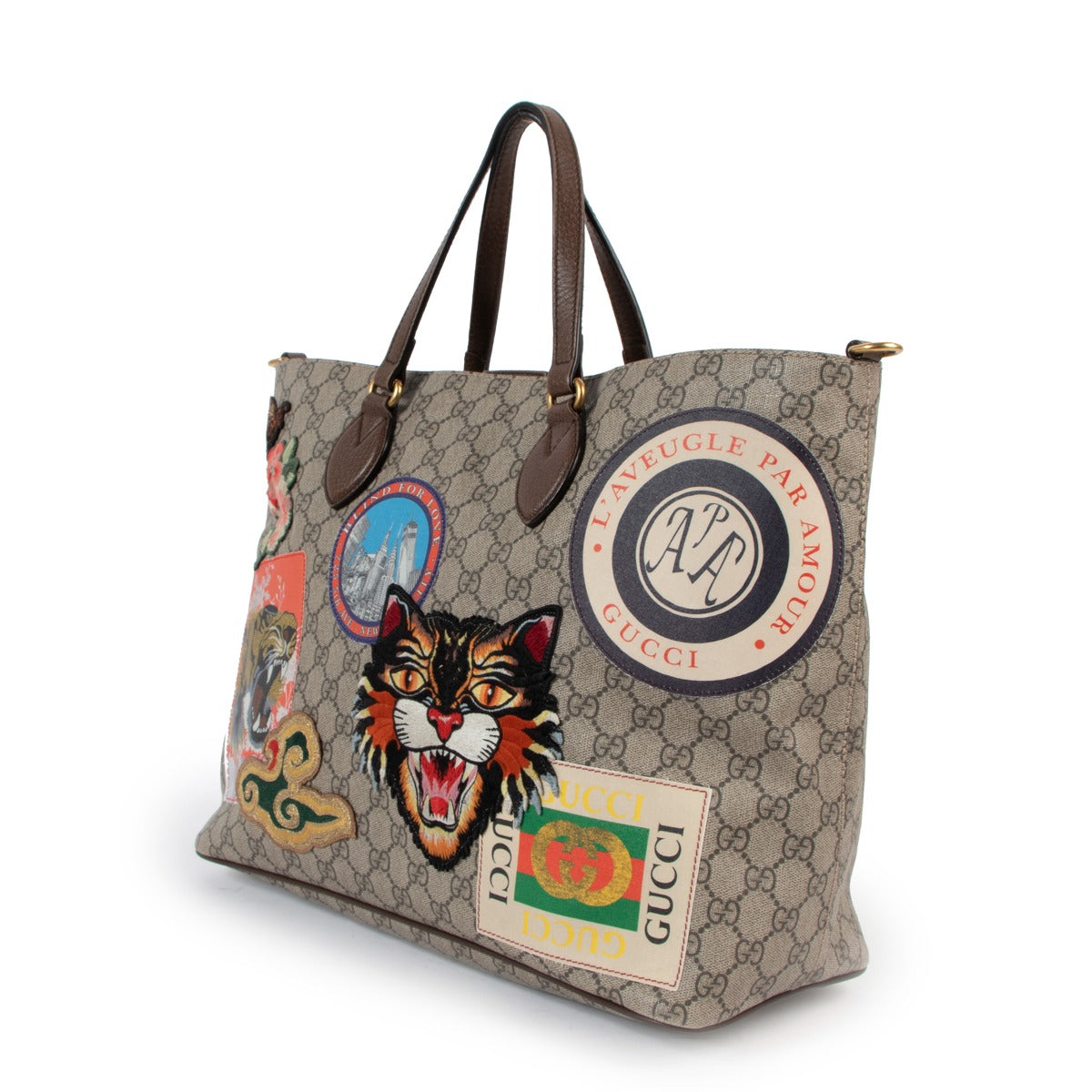 Gucci Courrier Soft GG Supreme Tote Bag