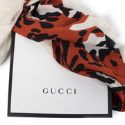 Buy authentic Gucci White Love Elisir Tiger Print Scarf at the right price safe and secure online webshop LabelLOV Antwerp Belgium
