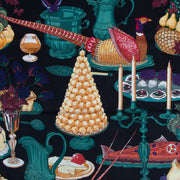Hermès Black Gastronomie Christiane Vauzelles Carré 90 Silk Scarf