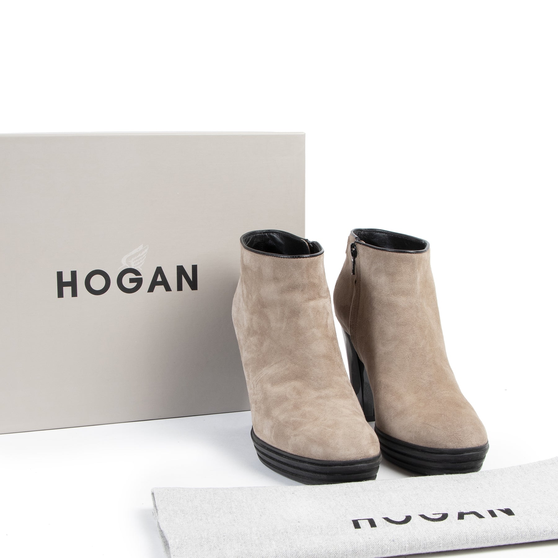 Are you looking for an authentic pair of Hogan Taupe Ankle Boots