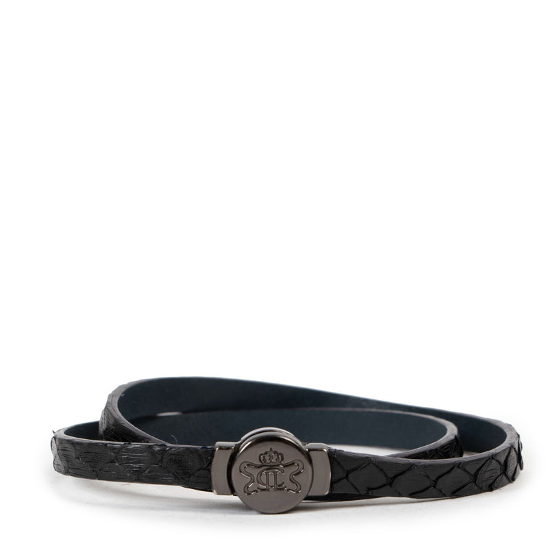 Lebeau-Courally Black Python Bracelet