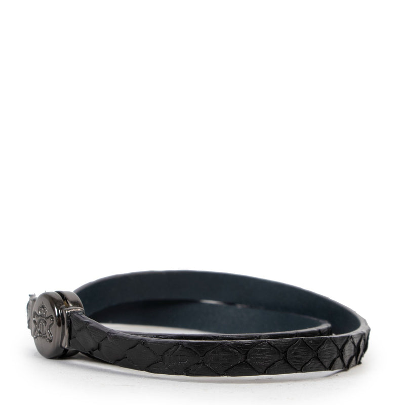 Lebeau-Courally Black Python Bracelet