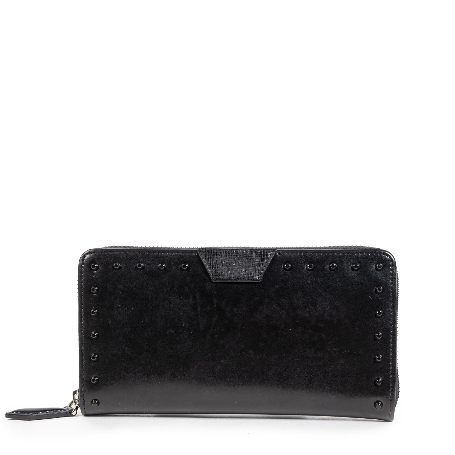 Authentic second-hand vintage Roberto Cavalli Black Studs Wallet buy online webshop LabelLOV