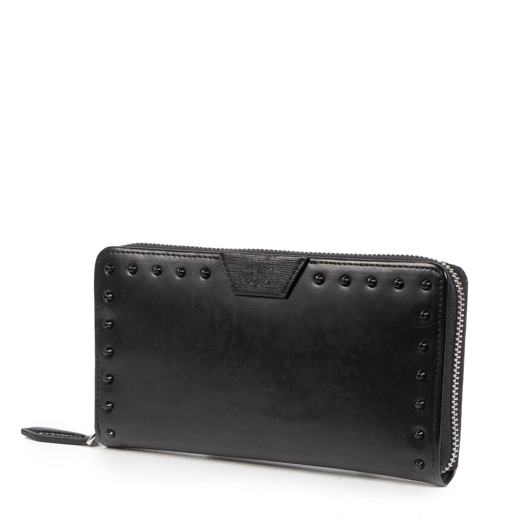 Authentieke tweedehands vintage Roberto Cavalli Black Studs Wallet koop online webshop LabelLOV
