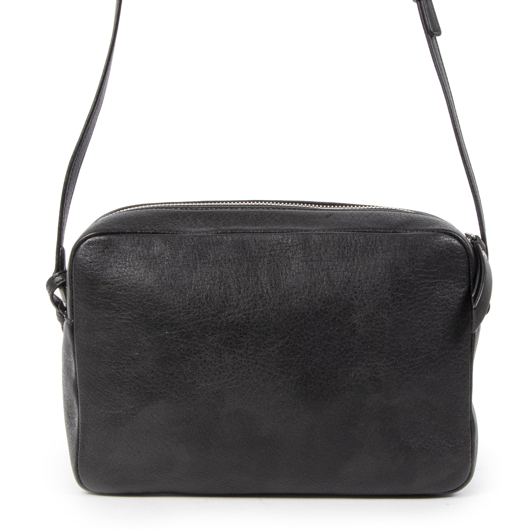 Authentic secondhand Saint Laurent Lou Black Calfskin Leather Camera Cross Body Bag designer bags designer brands fashion luxury vintage webshop safe secure online shopping worldwide shipping delivery Antwerp Belgium