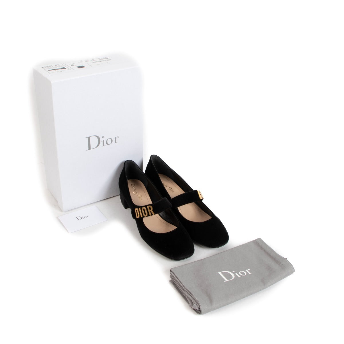 Christian Dior Baby D Black Velvet Pumps