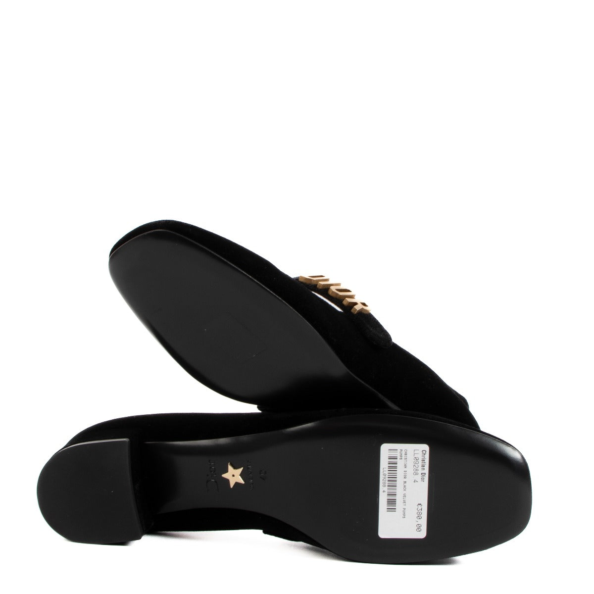 Christian Dior Baby D Zwarte Fluweel Pumps - Maat 40