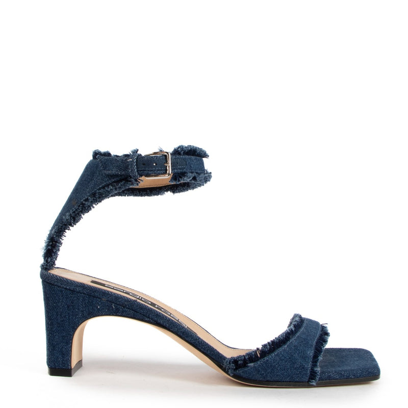 Sergio Rossi Blue Denim Sandals