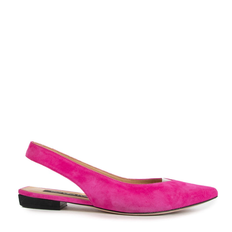 Sergio Rossi Sr Milano Dragon Fruit Slingback Flats
