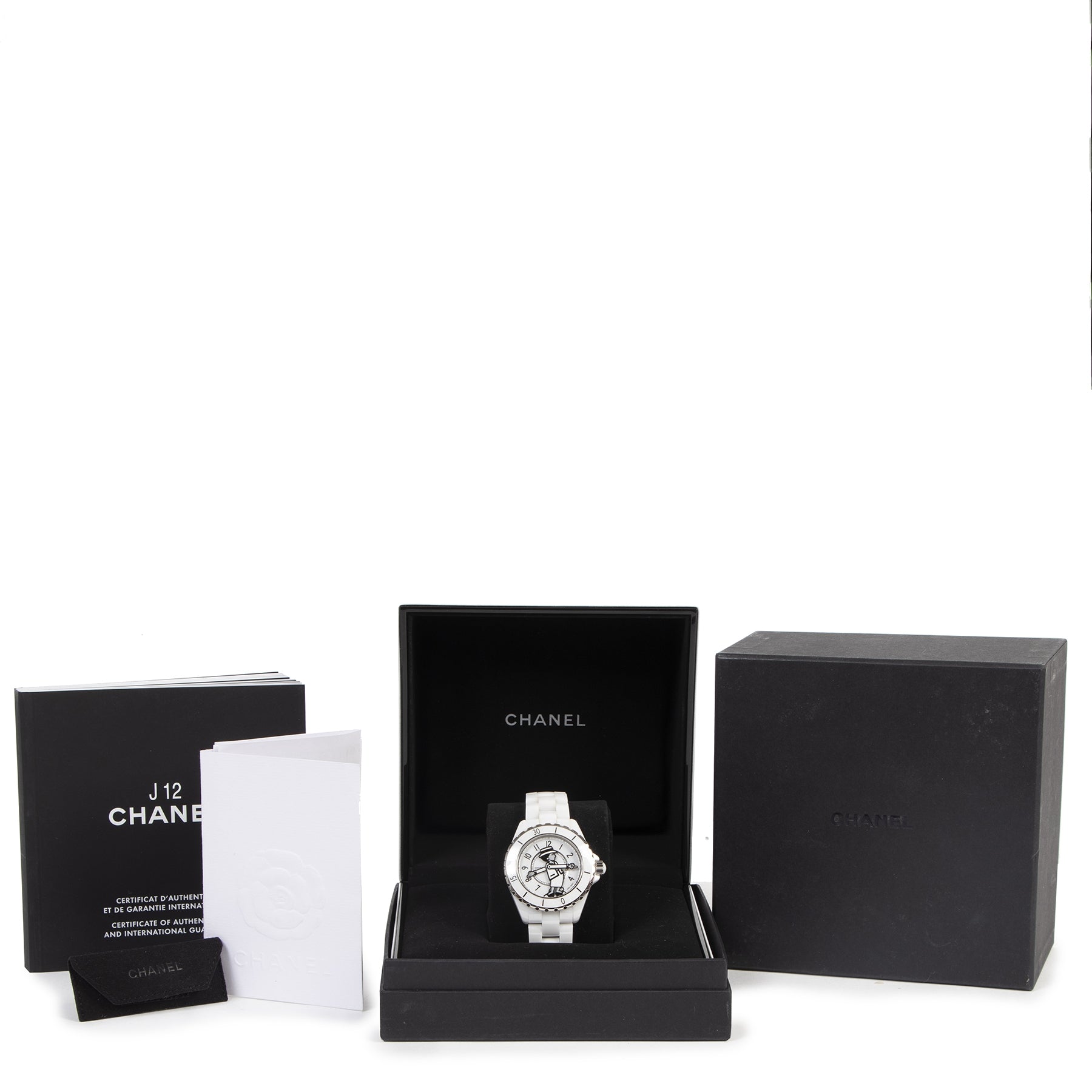 limited hard to find full set Chanel White Limited Mademoiselle Watch