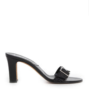Authentieke Tweedehands Dior Black Monogram Canvas Mules - Size 37,5 juiste prijs veilig online shoppen luxe merken webshop winkelen Antwerpen België mode fashion