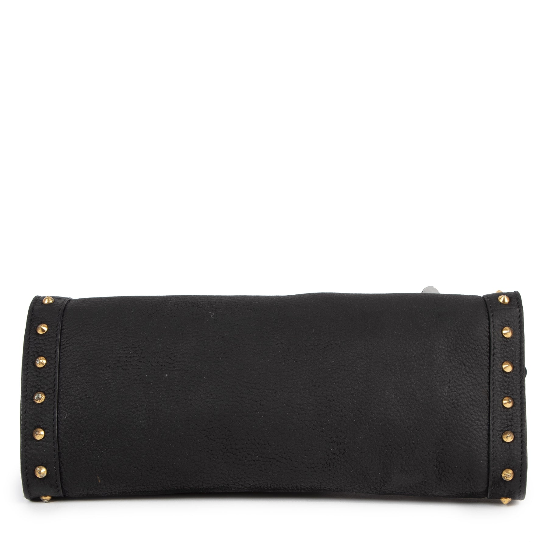 Authentic secondhand Gucci Black Leather Broadway Butterfly Clutch designer bags luxury vintage webshop fashion safe secure online shopping