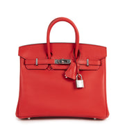 Hermes Birkin 25 Rouge De Coeur Veau Jonathan PHW no waiting list brand new, full set
