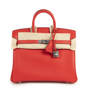Hermes Birkin 25 Rouge De Coeur Veau Jonathan PHW skip the waiting list 100% authentic