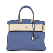 acheter en ligne seconde main Never Used Hermes Blue Brighton Togo Birkin 30 PHW