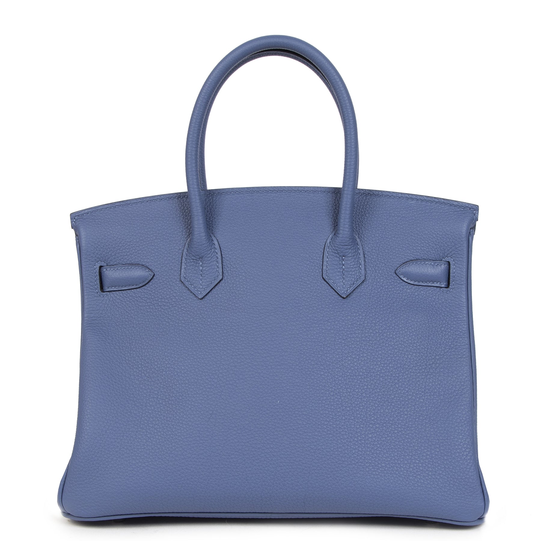 Sac Birkin 30 Hermès Blue Brighton en cuir Togo, jamais porté, avec finitions palladiées