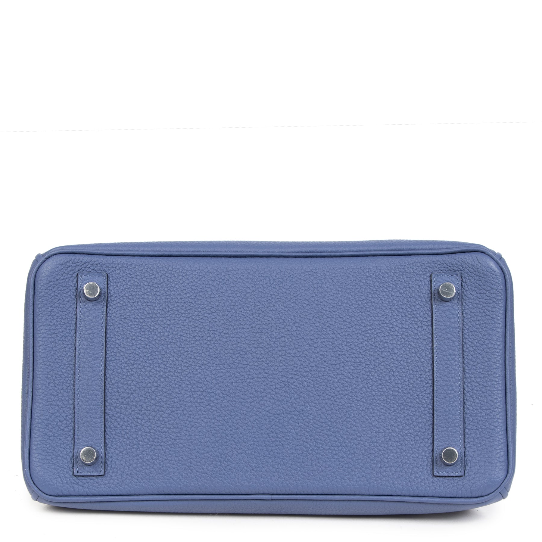 Sac Birkin 30 Hermès Blue Brighton en cuir Togo, jamais porté, avec finitions palladiées