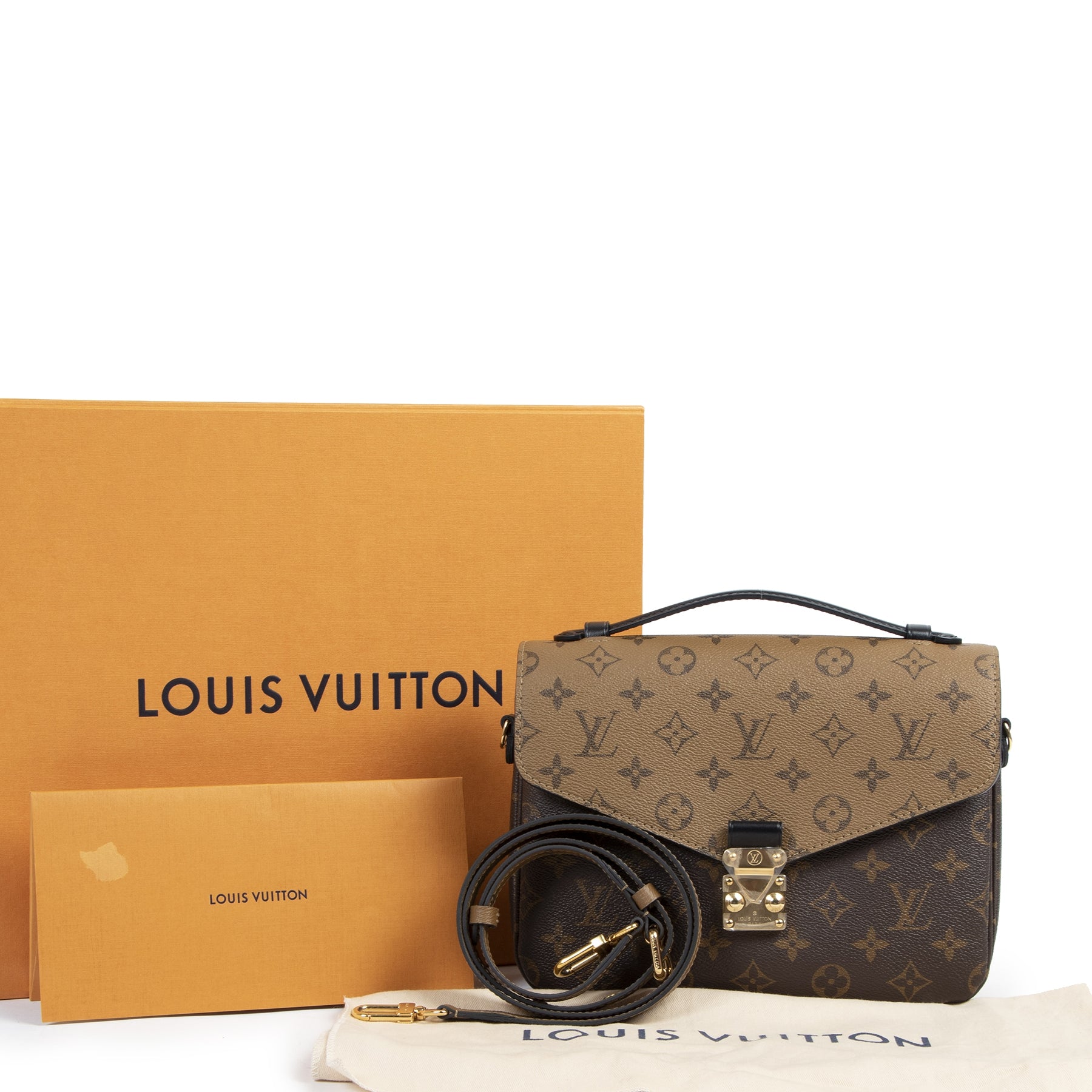Authentic secondhand Louis Vuitton Monogram Reverse Canvas Pochette Metis designer bags fashion luxury vintage webshop safe secure online shopping