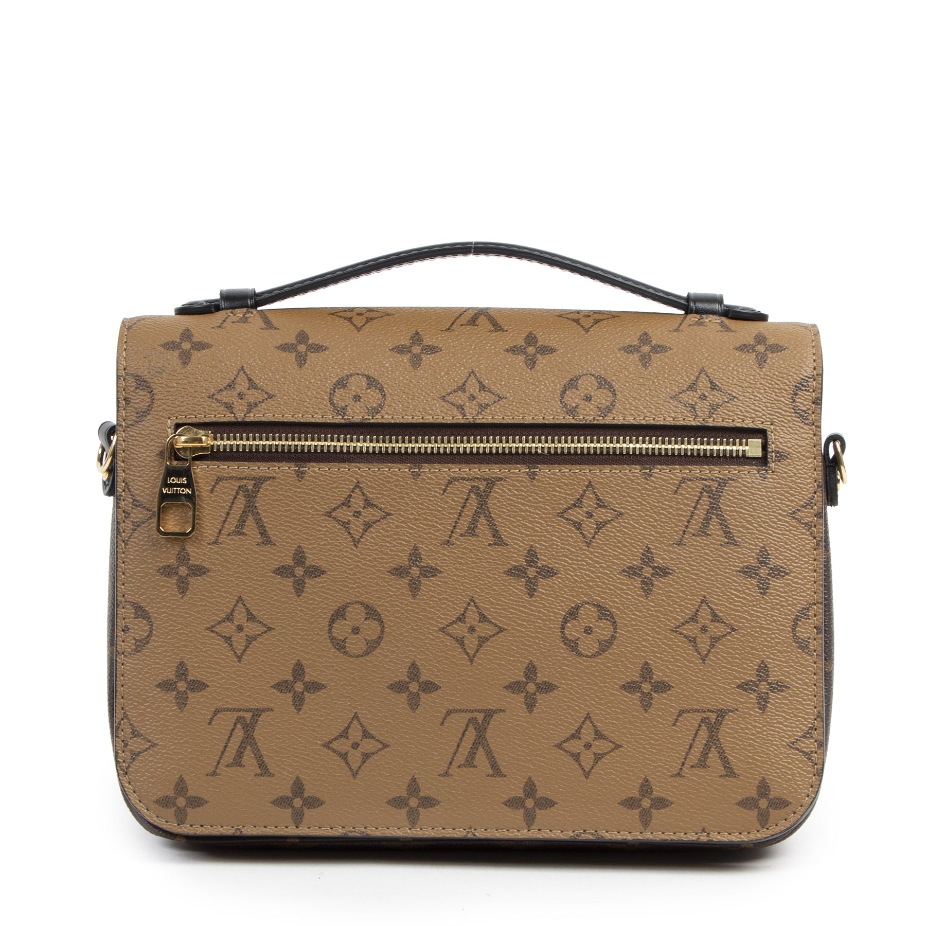 Authentieke Tweedehands Louis Vuitton Monogram Reverse Canvas Pochette Metis juiste prijs veilig online shoppen luxe merken webshop winkelen Antwerpen België mode fashion