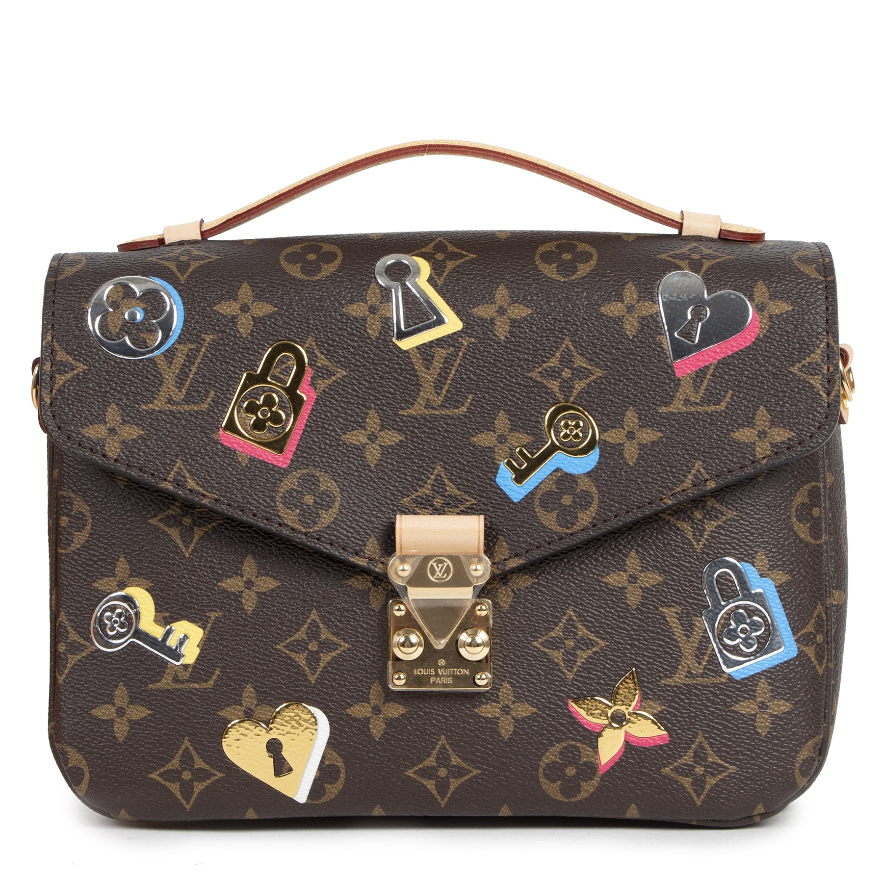 shop safe onlineLouis Vuitton Monogram Metis Love Lock