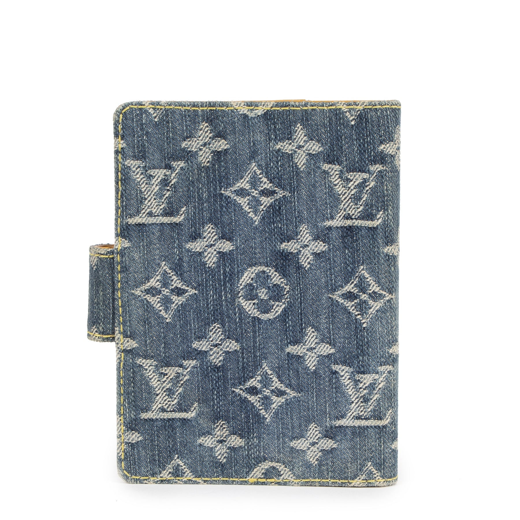 We buy and sell your authentic designer Louis Vuitton Blue Denim Monogram 6 Ring Agenda