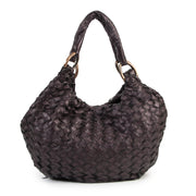 Authentieke Tweedehands Miu Miu Purple Intreccio Woven Tote Bag juiste prijs veilig onine shoppen luxe merken webshop winkelen Antwerpen België mode fashion