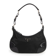 Authentic secondhand Prada Tessuto Black Nylon/Leather Shoulder Bag designer bags luxury vintage webshop fashion safe secure online shopping