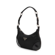 Authentic secondhand Prada Tessuto Black Nylon/Leather Shoulder Bag designer bags luxury vintage webshop fashion safe secure online shopping