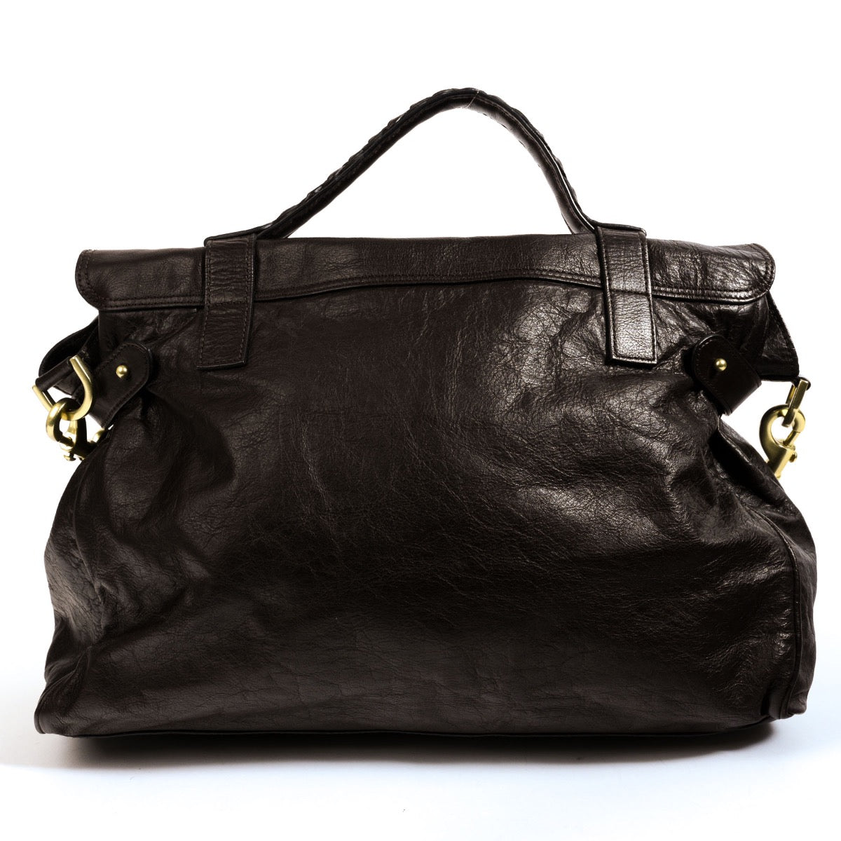 Shop safe online at Labellov in Antwerp, Brussels and KNokke this 100% authentic second hand Mulberry Oversized Alexa Chocolate Brown Soft Buffalo