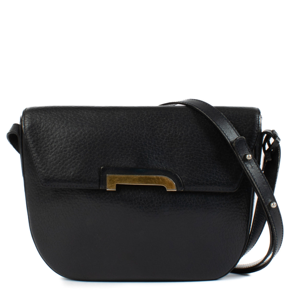 Delvaux Dark Blue Crossbody Bag for the best price online available at Lbellov secondhand
