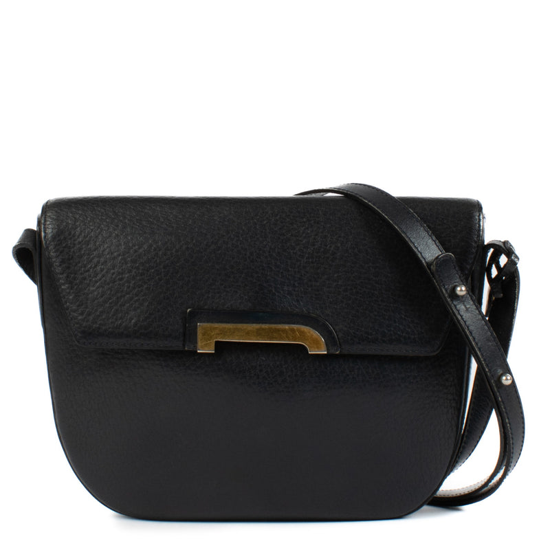 Delvaux Dark Blue Crossbody Bag for the best price online available at Lbellov secondhand