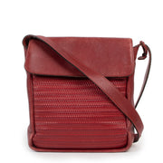Shop safe online 100% authentic second hand Delvaux Red Toile de Cuir Bosphore Crossbody in very good condition at the right price at Labellov in Antwerp.