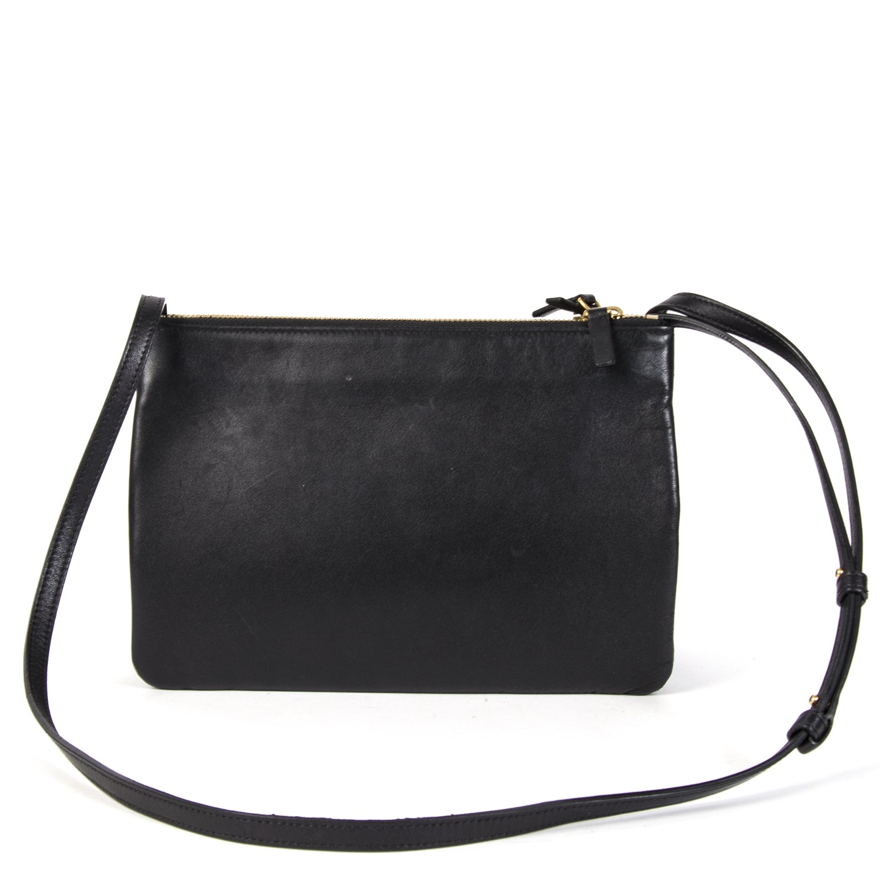 Authentieke tweedehands vintage Céline Black Trio Crossbody Bag koop online webshop LabelLOV