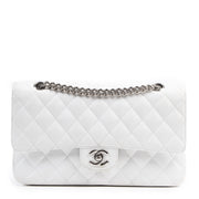 Chanel White Caviar Medium Classic Double Flap Bag