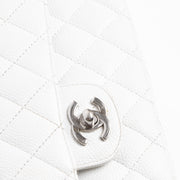 shop safe online Chanel White Caviar Medium Classic Double Flap Bag