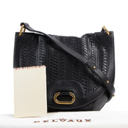 Authentic secondhand Delvaux Black Toile De Cuir Crossbody Bag designer bags luxury vintage webshop fashion designer brands leather bags