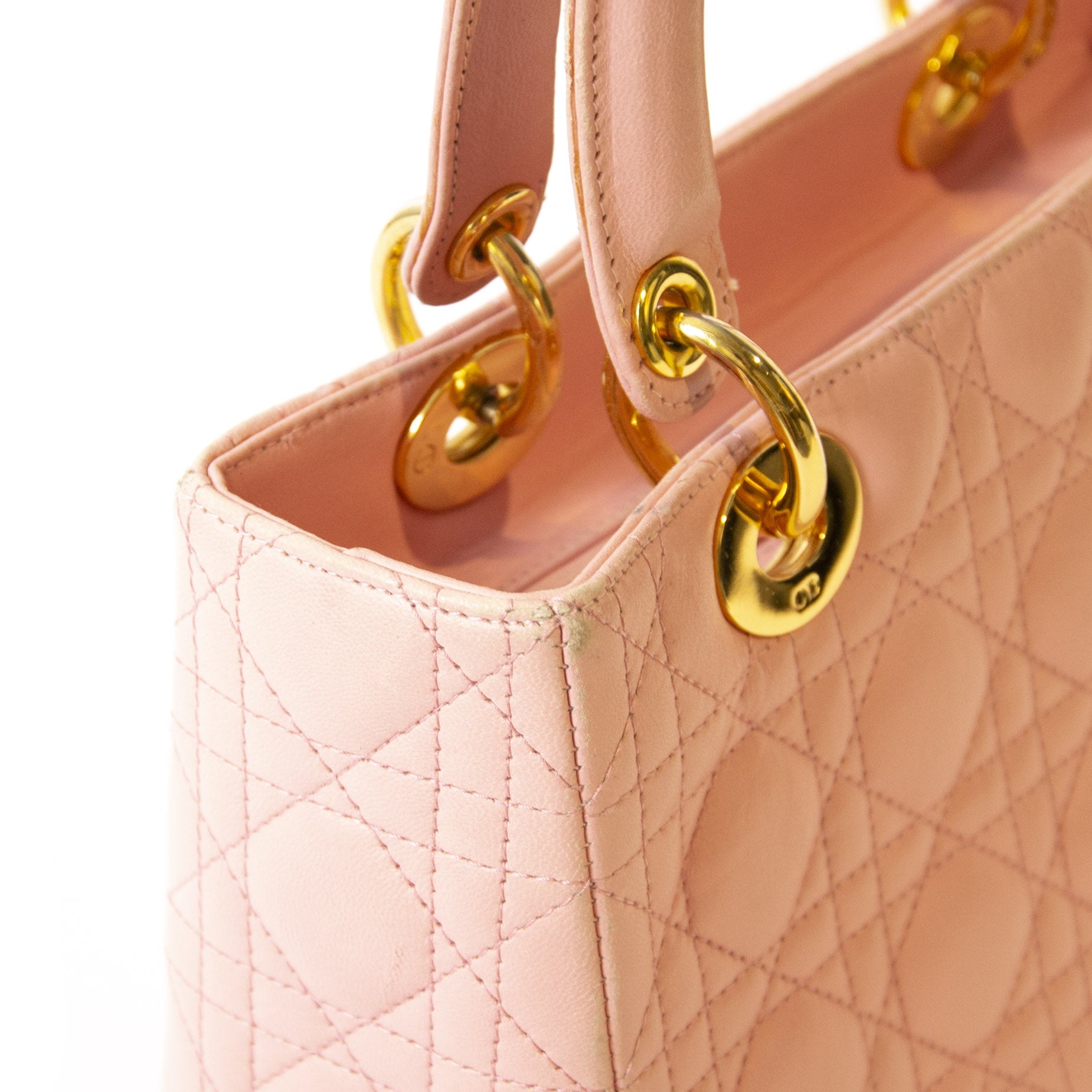 Authentieke tweedehands Christian Dior Pink Lady Dior Bag juiste prijs veilig online winkelen LabelLOV webshop luxe merken winkelen Antwerpen België mode fashion