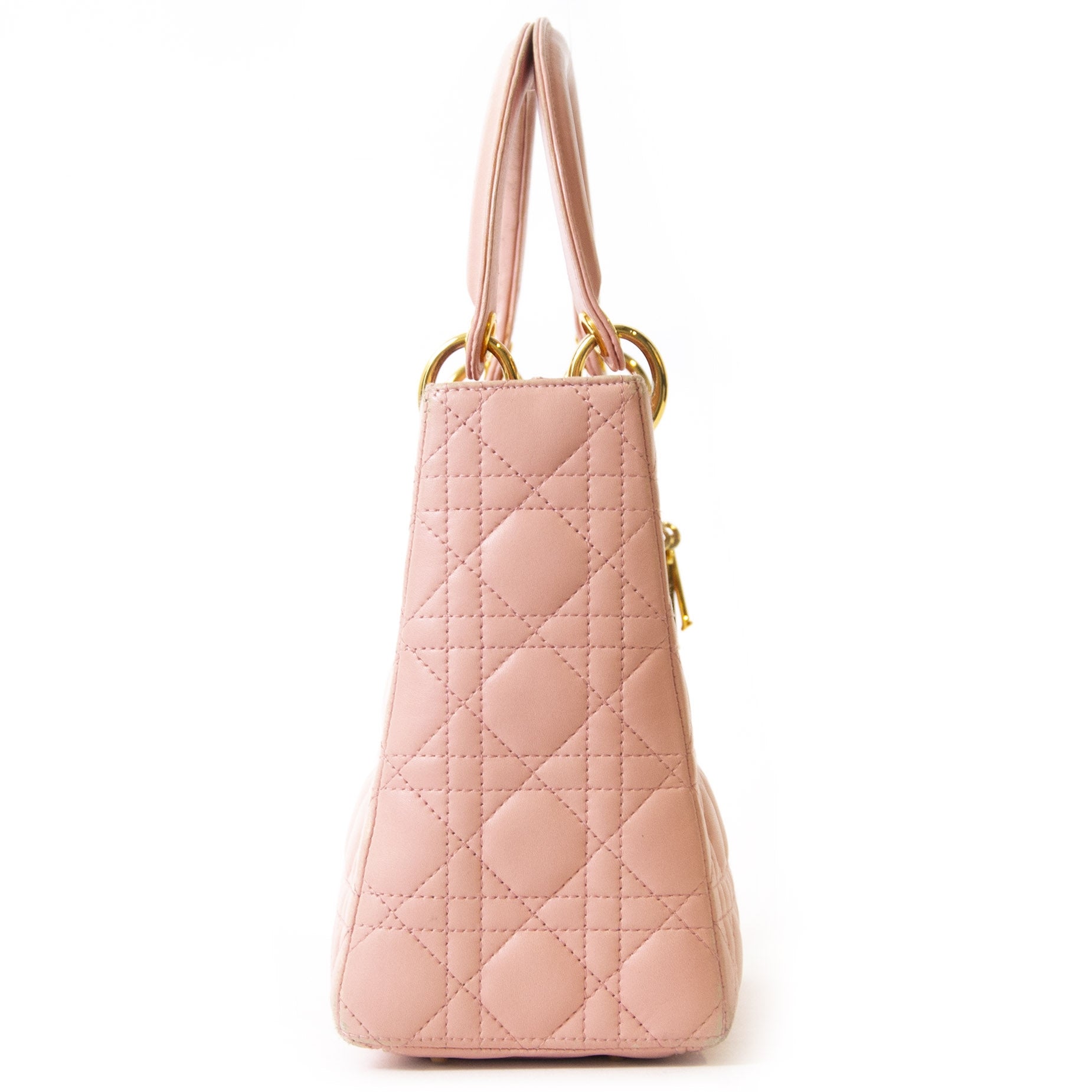 Authentieke tweedehands Christian Dior Pink Lady Dior Bag juiste prijs veilig online winkelen LabelLOV webshop luxe merken winkelen Antwerpen België mode fashion