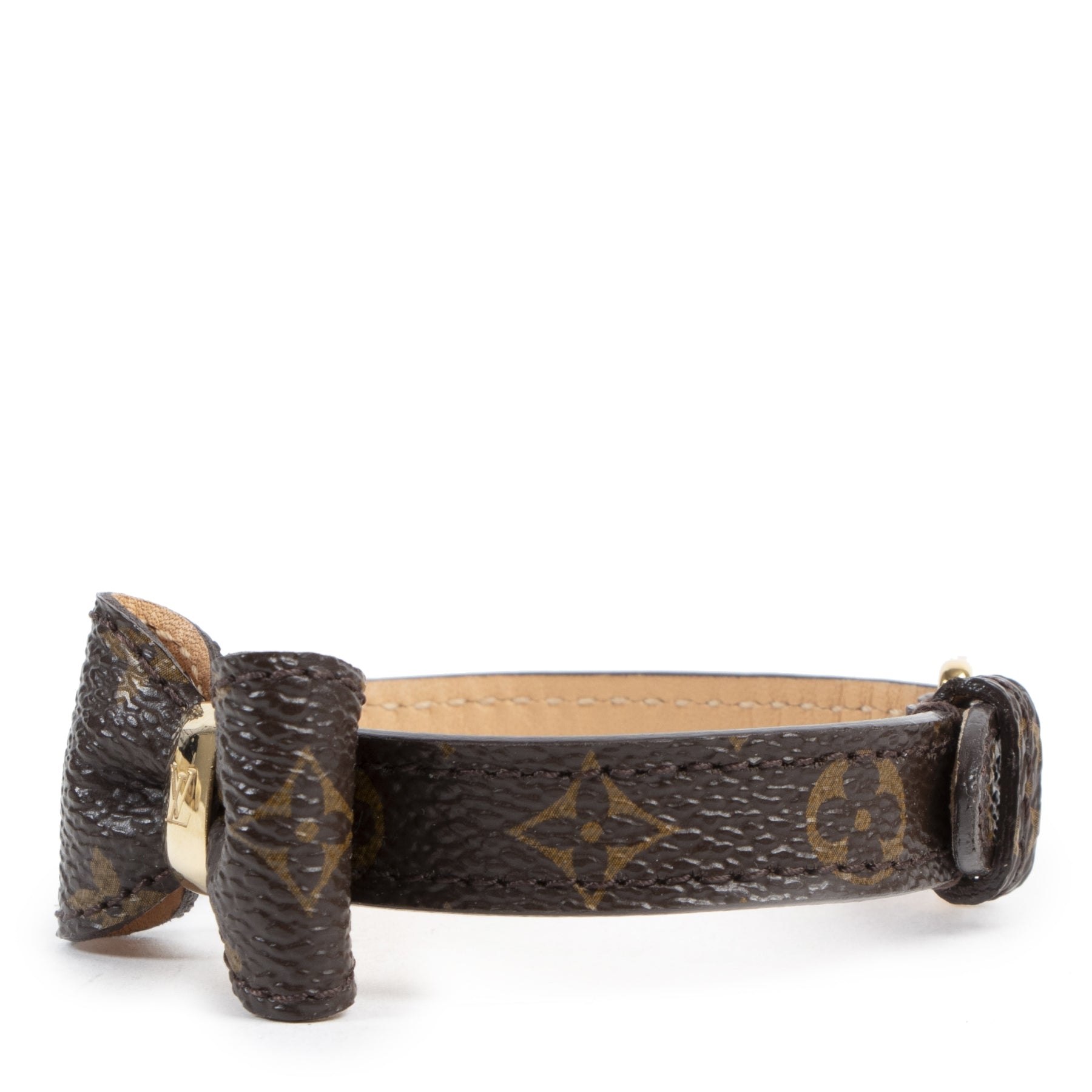 Authentic secondhand Louis Vuitton Monogram Canvas Favourit Bow Bracelet juiste prijs veilig online shoppen luxe merken webshop winkelen Antwerpen België mode fashion