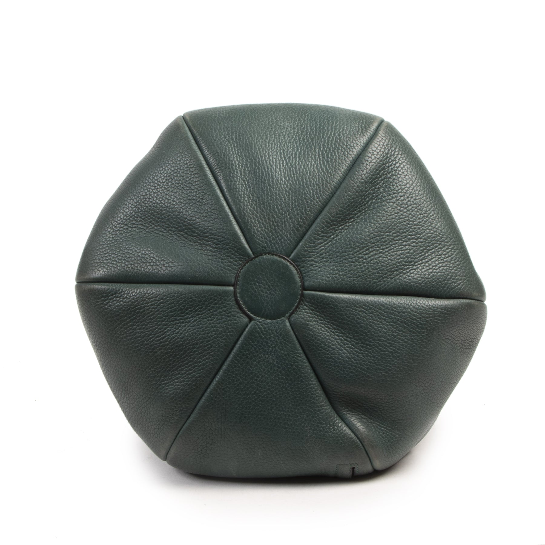 Authentic secondhand Delvaux Green Leather Bucket Bag designer bags fashion luxury vintage webshop safe secure online shopping