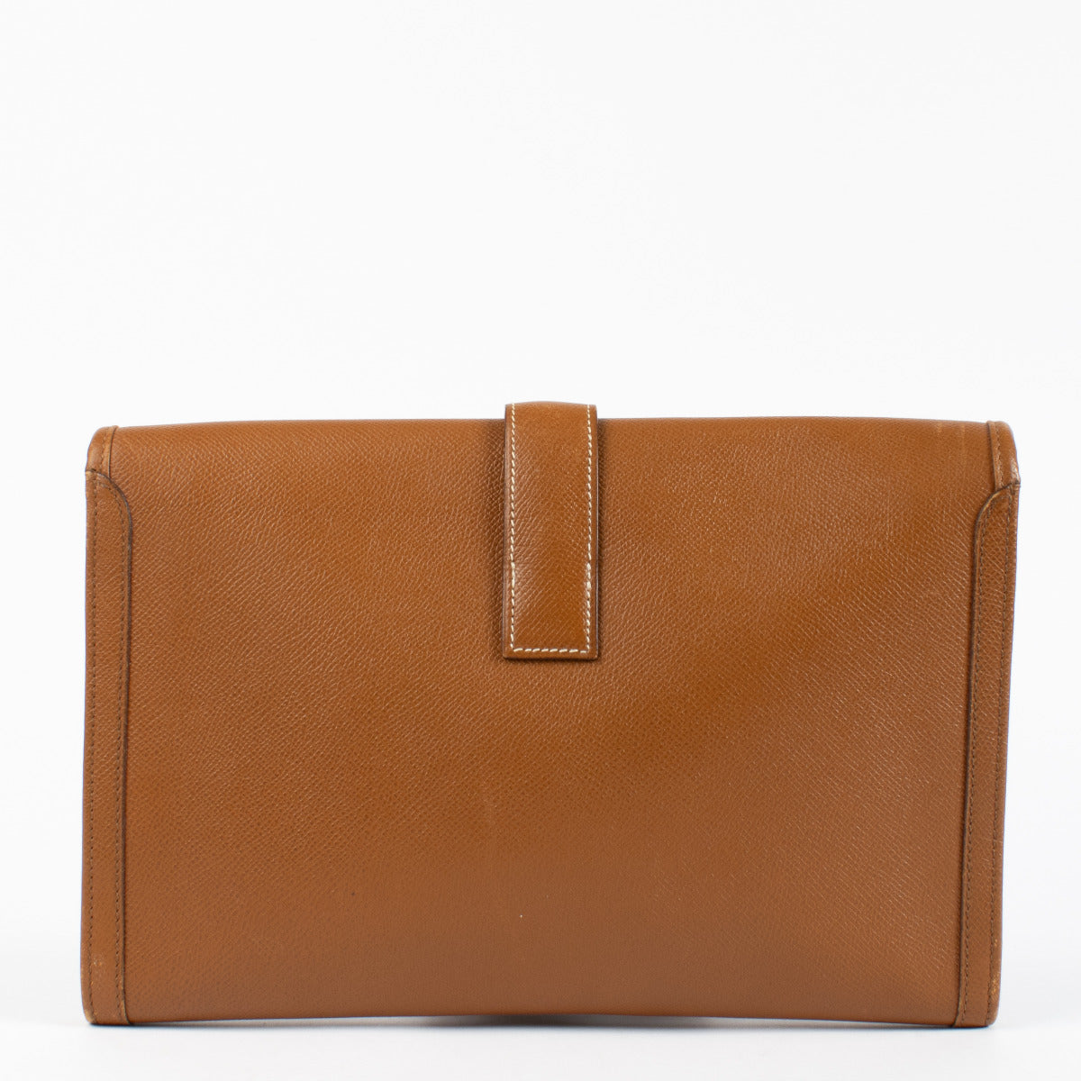 Pochette Hermès Jige PM en cuir Courchevel doré
