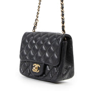 Chanel Black Mini Square Classic Flap Bag GHW