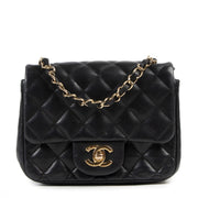 Chanel Black Mini Square Classic Flap Bag GHW